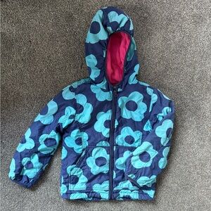 Mini Boden Blue Floral Kids Jacket